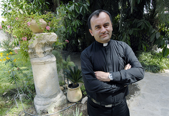 Father Patrick Desbois, seen here at the Benedictine Monastery in Abu Gosh, Israel, is the author of "The Holocaust by Bullets: A Priest's Journey to Uncover the Truth Behind the Murder of 1.5 Million Jews." (CNS photo/Debbie Hill)