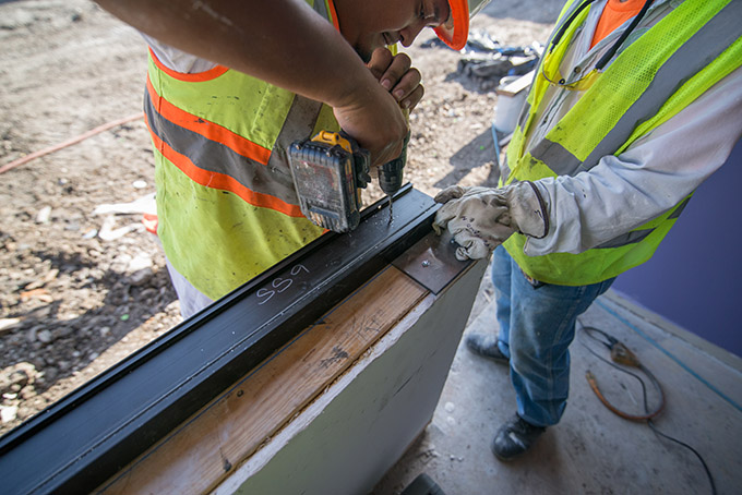 Crews at work during construction at St. Philip & St. Augustine Catholic Academy in July 2015. A portion of the construction work for the new Diocese of Dallas academy was funded by the “Our Faith...Our Future” Capital Campaign. (ZACHARY HARRIS/Special Contributor)