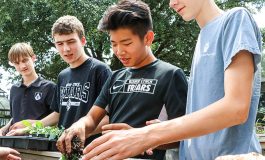 Bishop Lynch students build sustainable garden