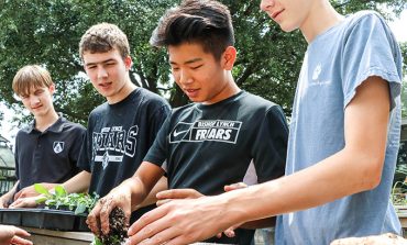 Bishop Lynch students build sustainable garden