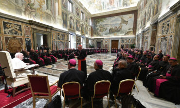 Pope meets prelates attending weeklong course for new bishops
