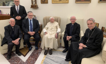 Pope pays tribute to predecessor, honors Ratzinger Prize winners