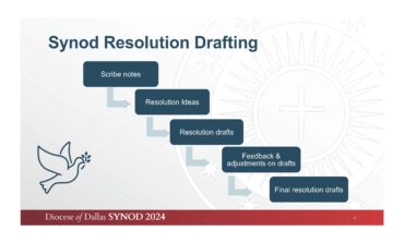 A note from the Chair of the Synod Preparatory Commission