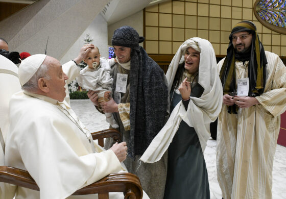Celebrating the Incarnation, remember Bethlehem, too, pope says