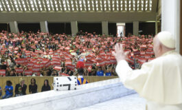 A better world can't be built 'lying on the couch,' pope tells children